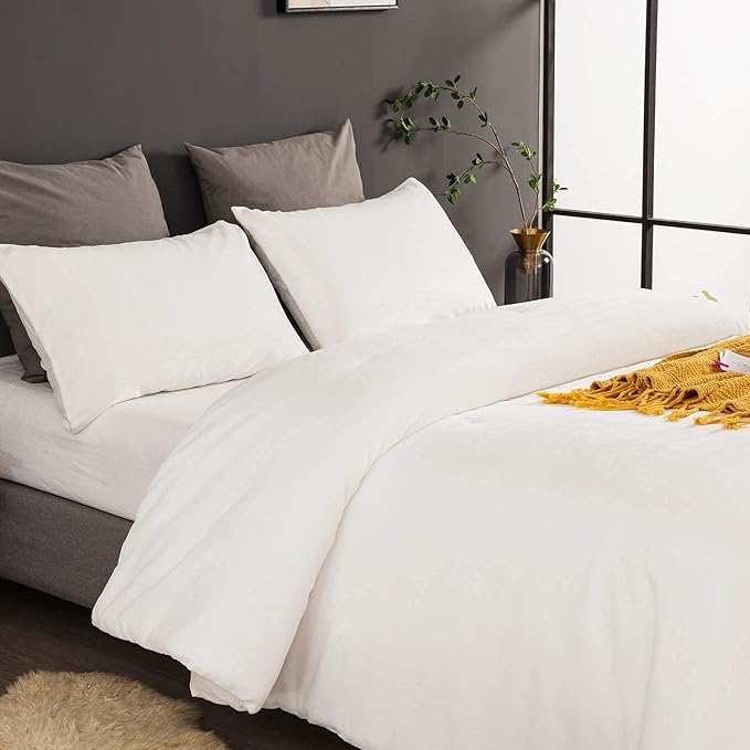 Houseri Plain White Velvet Comforter Set Twin Fluffy Flannel All White Furry Bedding Sets Kids Fuzzy Comforter Sherpa Bedding Comforters Sets Twin
