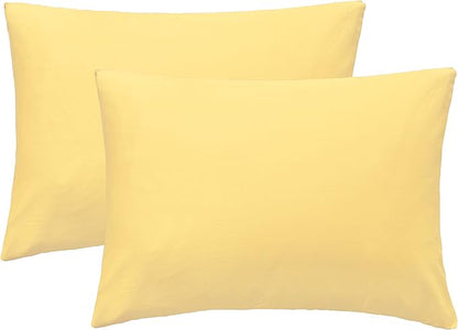 iMaylex Soft 100% Egyptian Cotton Zipper Closure Pillowcases, Cozy and Lightweight Pillow Case, Set of 2, Apricot, King, 20" x 36"
