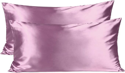 Yanibest Satin Pillowcase, King Size Pillow Cases Set of 2 - Silk Pillow Cases for Hair and Skin with Zipper, Silk Pillow Cases King for 20"x36", Exquisite Packaging for Women Men