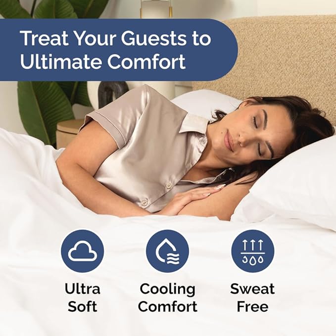 Bulk Case Pack of 16 Sheet Sets - (16) Complete Twin Size Sheet Sets with Deep Pockets - Wholesale Bulk Bedding for Hotels, Spas & Airbnbs - Breathable, Cooling & Wrinkle Free - (Twin, Antique White)