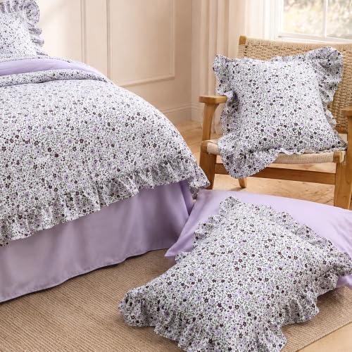 BLOOMHAVEN Twin XL Comforter Set-5 Pieces Floral Ruffle Bedding Set