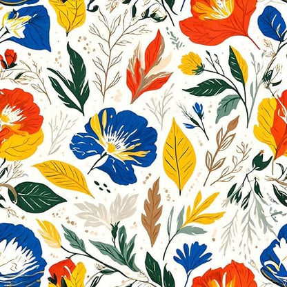 lasoftan Floral King Comforter Set with Sheets, 7 piece Luxury Vintage Bedding, Soft Microfiber Bed in a Bag, Cozy Lightweight Bed Set, Blue Orange Flower