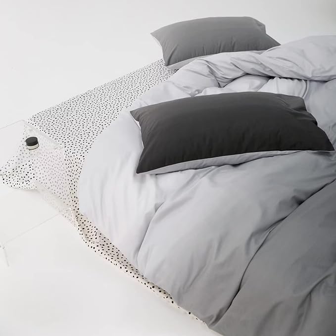 Cottonight Grey Gradient Comforter Set Queen Grey and Black Bedding Comforter Set Full Gradient Color Blanket Quilts Aesthetic Soft Breathable Green 3 Piece Comforter Set for Women Men