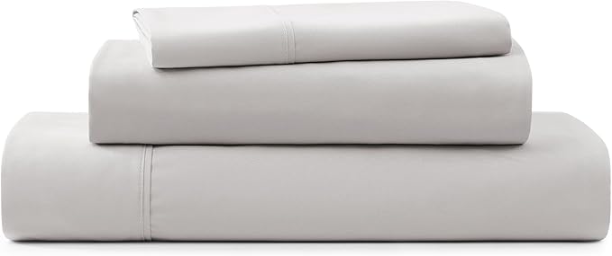 UGG Hedi Twin XL Sheet Set 3-Piece Luxury Cooling Sheets Deep Pockets Premium Bedding with 1 Pillow Sham Hypoallergenic Machine Washable Soft Lightweight Bed Set for Dorm, Twin XL, Stone Grey