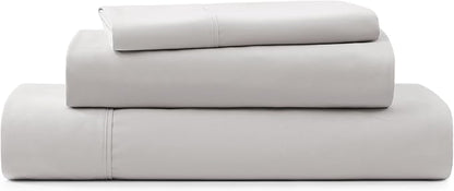 UGG Hedi Twin XL Sheet Set 3-Piece Luxury Cooling Sheets Deep Pockets Premium Bedding with 1 Pillow Sham Hypoallergenic Machine Washable Soft Lightweight Bed Set for Dorm, Twin XL, Stone Grey