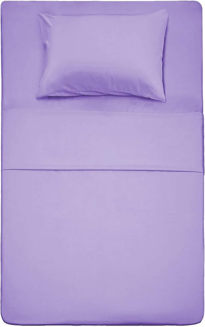 Best Season Twin Size Bed Sheet Set - 3 Piece (Lavender) 1 Flat Sheet,1 Fitted Sheet and 1 Pillow Cases,100% Brushed Microfiber 1800 Luxury Bedding,Deep Pockets,Extra Soft & Fade Resistant