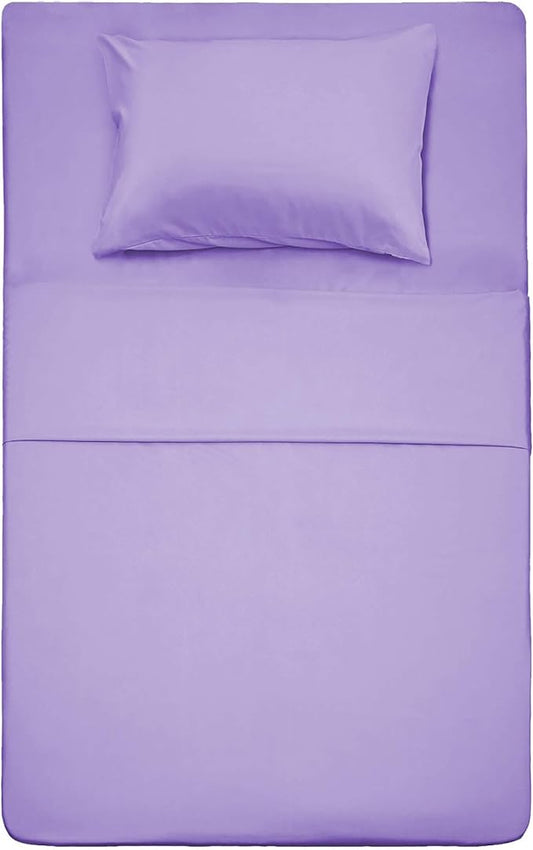 Best Season Twin Size Bed Sheet Set - 3 Piece (Lavender) 1 Flat Sheet,1 Fitted Sheet and 1 Pillow Cases,100% Brushed Microfiber 1800 Luxury Bedding,Deep Pockets,Extra Soft & Fade Resistant