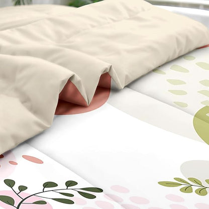 Comforter Set Full Size, Tropical Leaves 7 Pcs Bedding for Kids and Adults, Colorful Bed Sheet Sets with Fitted Sheet 2 Pillowcase & 2 Sham for Bedroom Bed Decor