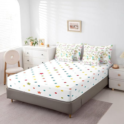 Summer Seaside Beach Reversible 7 Pieces Comforter Set,Tropical Coconut Tree Bed Sheet Set for Kids Teens Boys,Hawaiian Flamingo Surfboard Bedding Set with Comforter,Fitted & Flat Sheet,Full