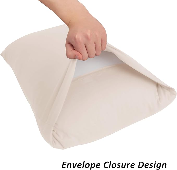 Stretch Pillowcases - Micro Jersey Knit & Ultra Soft, Standard Size - Set of 2 Pillow Cases, Pink