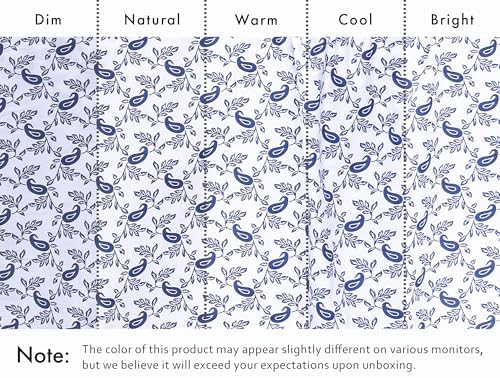 RUVANTI 100% Cotton Queen Sheets, Percale Queen Sheet Set, Paisley Ornament