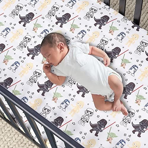 Lambs & Ivy Star Wars Classic 3-Piece Baby Crib Bedding Set - Yoda/Vader