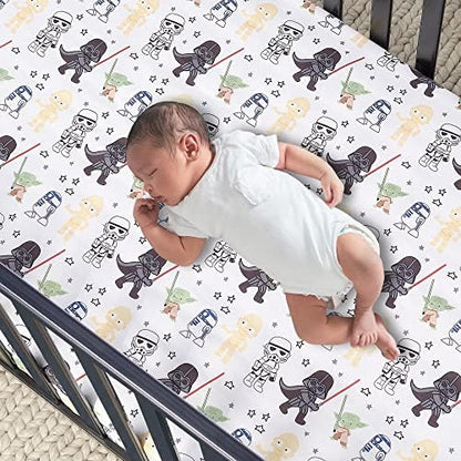 Lambs & Ivy Star Wars Classic 3-Piece Baby Crib Bedding Set - Yoda/Vader