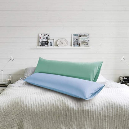 FLXXIE Body Pillow Cover - Super Soft Microfiber 20x54 Body Pillow Case - Envelope Closure, Wrinkle, Stain Resistant 20x54 Long Pillowcase, Sky Blue