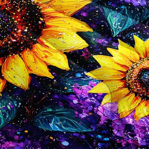 QOOMO Sunflowers Kids Comforter Set Twin Size