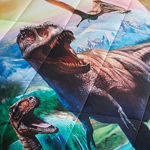 ADASMILE A & S Dinosaur Comforter Set Twin for Boys T-Rex Dino Bedding Sets