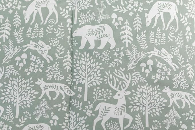 Beddy's Fantasy Woodland Girls Durable Zipper Bedding for Kids, Bed in a Bag, Green Sheets & Comforter with Animal & Woods Design, Includes Pillowcase & Pillow Sham Easy to Make & Wash