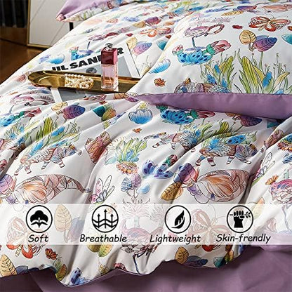 King Paisley Floral Reversible Duvet Cover Set Bohemian Garden