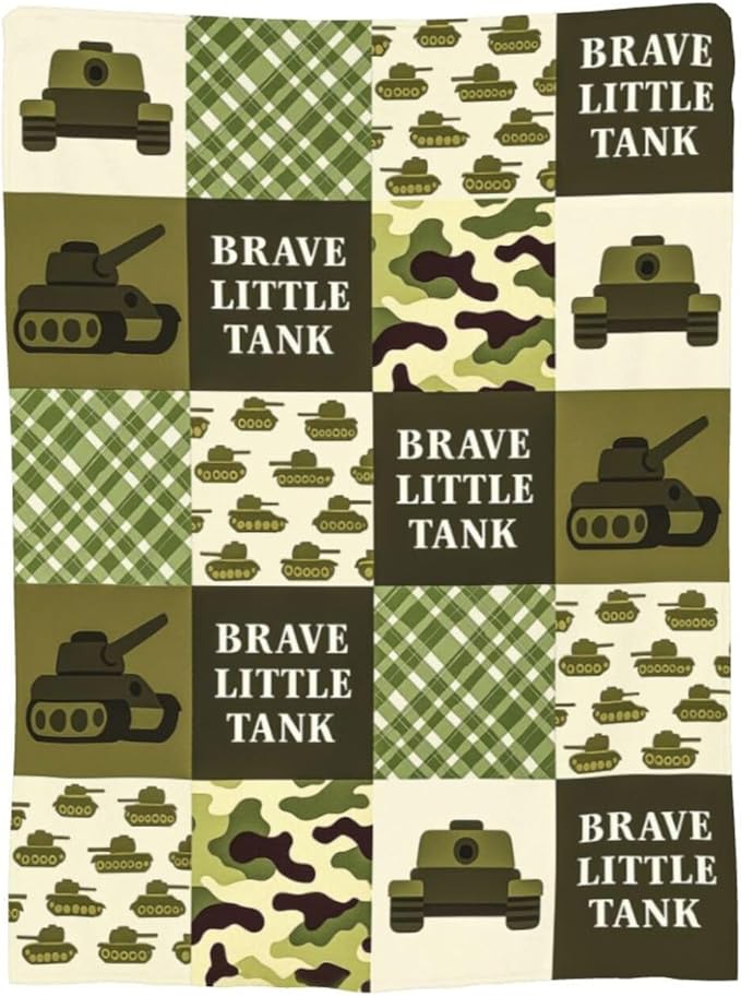 Tank Blanket Super Soft Warm Fluffy Fleece Flannel Military Camouflage Throw Blanket Cozy Fuzzy Plush Stuff Bedding Blankets Gifts for Teens Boys Kids Women Girls Adults 60"X50"