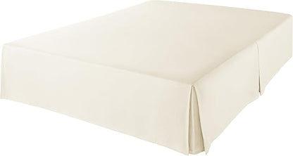 Amazon Basics Lightweight Pleated Dust Ruffle Bed Skirt, Wrinkle & Fade Resistant, Machine Washable, Full, Beige