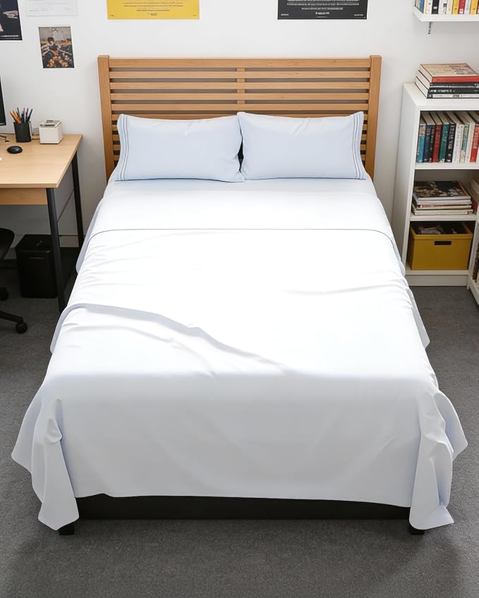 Full XL Bed Sheet - 4 Piece Full XL Bed Sheets Set - Soft, Breathable & Cooling - Hotel Luxury Bedding for Women, Men, Kids, Teens, Boys & Girls - Deep Pockets, Comfy, Fade and Wrinkle Free - White