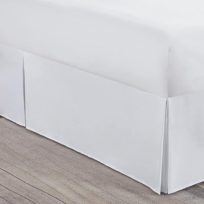 Nestl White Twin Bed Skirt - Twin Size Bed Skirt 14 Inch Drop - Brushed Microfiber Bed Skirts - Hotel Quality Pleated Bed Skirt - Shrinkage & Fade Resistant