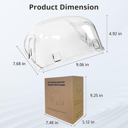 Rear Cover for Automatic Microchip Cat Pet Feeder - Prevents Persistent Pet from Getting Food from The Back of The Feeder