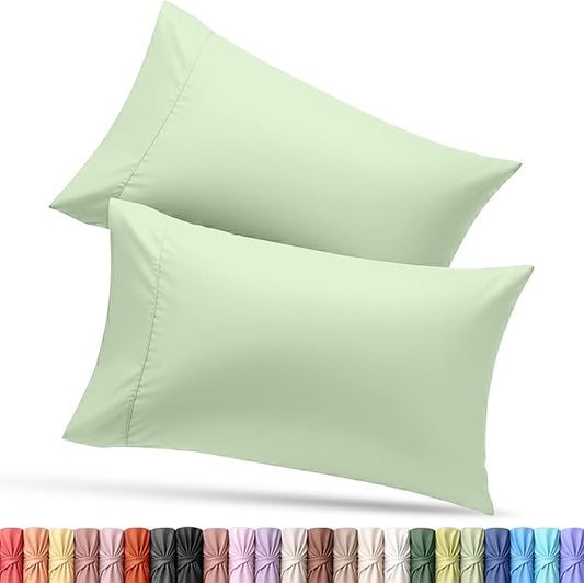 Utopia Bedding Queen Pillow Cases - 2 Pack - Envelope Closure - Soft Brushed Microfiber Fabric - Shrinkage and Fade Resistant Pillow Covers Queen Size 20 X 30 Inches (Queen, Sage)