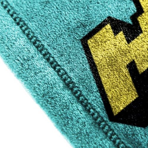 Jay Franco Kids Plush Throw Blanket – Soft & Cozy Fleece Throw for Bedroom & Couch Décor, Official Licensed Product, Teal - Minecraft, 60x90 - Large Blanket