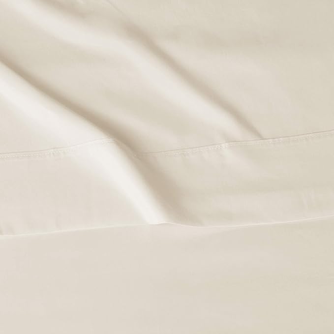 Amazon Basics Lightweight Super Soft Breathable Brushed Microfiber 4 Piece Bed Sheet Set with 14-Inch Deep Pockets, Wrinkle Resistant, Queen, Beige, Solid