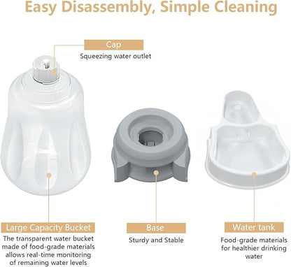 STALTWO 1.6 Gallon Automatic Dog Water Dispenser, Large Capacity Gravity Pet Water Bowl for Multiple Pets, BPA-Free Cat Water Feeder for Large Dogs, Refill Less Often, Grey | Pet Water Dispenser, Large Capacity Water Feeder for Cats and Dogs, Refill Le...