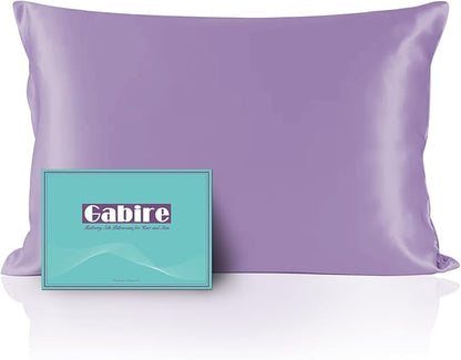 Mulberry Silk King Size Pillow Cases for Hair and Skin, Ultra Smooth Cooling Acne Pillow Case with Hidden Zipper Both Sides Real Silk Pillow Cases King (20"×36"), Lavender