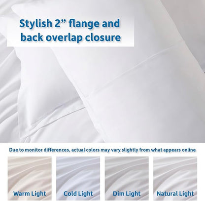 Nestl White Duvet Cover Queen Size - Soft Double Brushed Queen Duvet Cover Set, 3 Piece, with Button Closure, 1 Duvet Cover 90x90 inches and 2 Pillow Shams