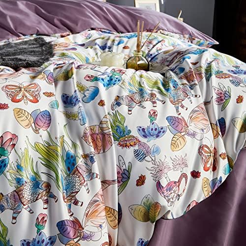 King Paisley Floral Reversible Duvet Cover Set Bohemian Garden