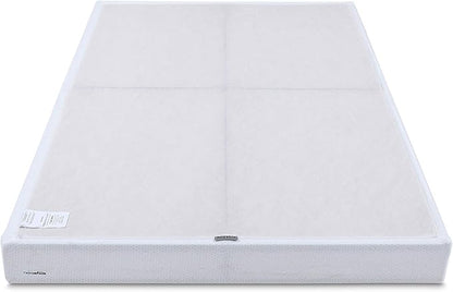 Amazon Basics Smart Box Spring Bed Base, 9-Inch Height Mattress Foundation, Tool-Free Easy Assembly, Full, Strong Support for All Mattress Types, 74"L x 53"W x 9"H, White