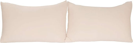 Stretch Pillowcases - Micro Jersey Knit & Ultra Soft, Standard Size - Set of 2 Pillow Cases, Pink
