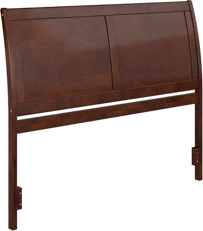 AFI, Portland Queen Sleigh Solid Wood Panel Headboard, Walnut