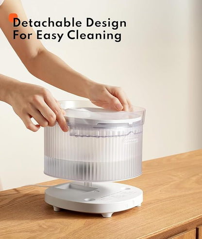 HomeRunPet Cat Water Fountain Porcelain-Tray with Wireless Pump, 68oz | 20dB Ultra Quiet, Detachable Design for Easy Cleaning, Filter Included, Water Fountain for Cats Indoor