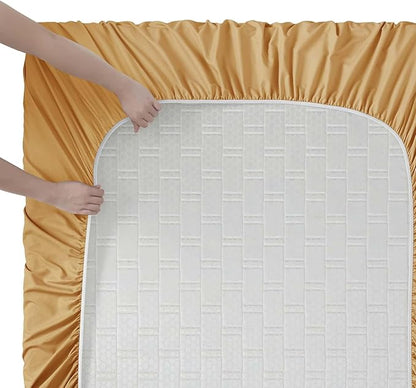 Clara Clark King Sheets, 6 Piece Set - Hotel Luxury Sheets for King Size Bed, Super Soft Bedding Set, King Size, Apricot Orange