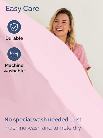 Extra Deep Queen Sheet Set - 6 Piece Breathable and Cooling Sheets - Hotel Luxury Bedding for Women, Men, Kids & Teens - Easy Secure Fit - Soft, Wrinkle Free & Comfy - Extra Deep Pockets - Light Pink