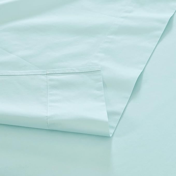 WINLIFE 100% Cotton Pillow Cases Standard Set of 2, Pillowcases Standard Size Long Staple Cotton, 20×26 inches, Cooling, Breathable & Soft Pillowcase Covers, Sky Blue