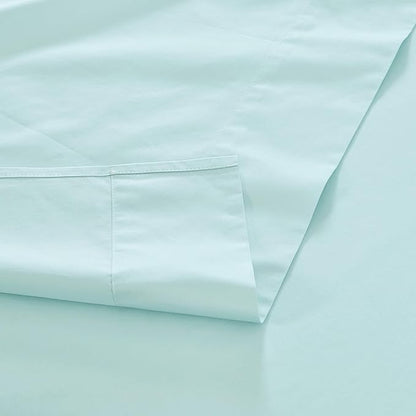 WINLIFE 100% Cotton Pillow Cases Queen Set of 2, Pillowcases Queen Size Long Staple Cotton, 20×30 inches, Cooling, Breathable & Soft Pillowcase Covers, Sky Blue