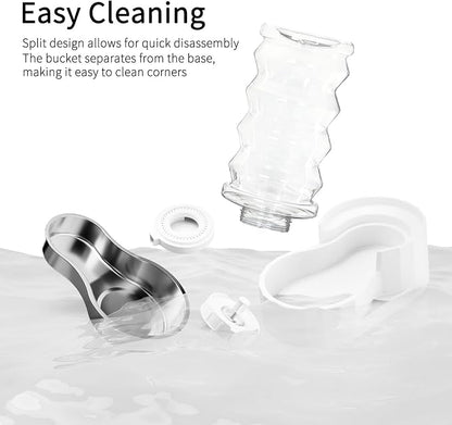 RIZZARI 8L Gravity Dog Water Dispenser: Stainless Steel Bowl Anti-Splash | Wide Mouth Easy Cleaning/ Dishwasher Safe/No Electricity Needed/ Filtered Fresh Water / Multi-Pet Homes