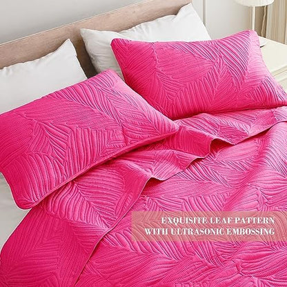 Exclusivo Mezcla Lightweight Full Queen Quilt Bedding Set, Soft Microfiber