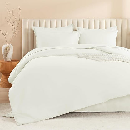 Litanika California King Comforter Set Ivory - 7 Pieces Bed in a Bag Cal King Bedding Comforter Sets, Plain Lightweight Bed Set with Comforter, Sheets, Pillowcases & Shams