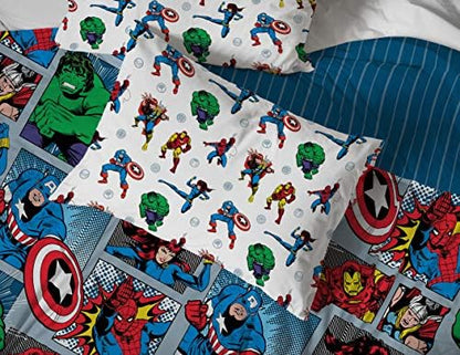 Marvel Comics Iron Man Queen Comforter Set 5 Piece Kids Bedding, Multi