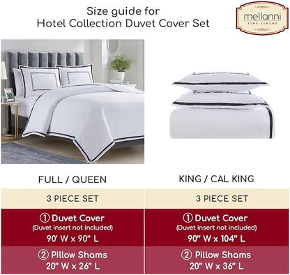 Mellanni Duvet Cover Set - 3 PC Iconic Collection Bedding Set - Hotel Luxury, Extra Soft & Cooling - Microfiber - Button Closure and Corner Ties (King, Hotel Gray)