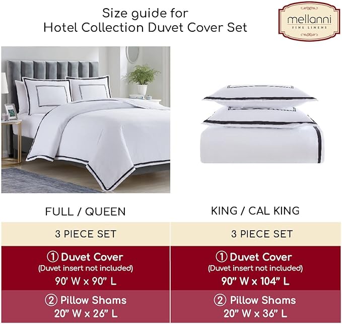 Mellanni Duvet Cover Set - 3 PC Iconic Collection Bedding Set - Hotel Luxury, Extra Soft & Cooling - Microfiber - Button Closure and Corner Ties (Queen, Hotel Gray)