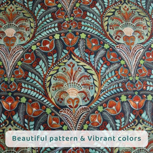 QSH Boho Sheets King Size - 100% Egyptian Cotton Bohemian Patterned Sheets Printed Bedding King Size Bed Sheets 17.5" Extra Deep Pocket 4pcs