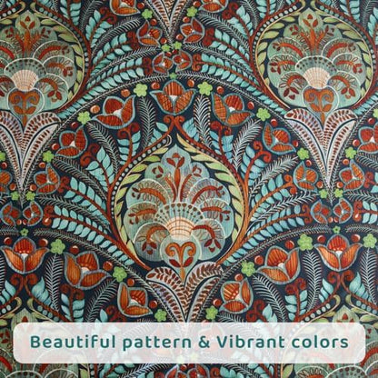 QSH Boho Sheets King Size - 100% Egyptian Cotton Bohemian Patterned Sheets Printed Bedding King Size Bed Sheets 17.5" Extra Deep Pocket 4pcs